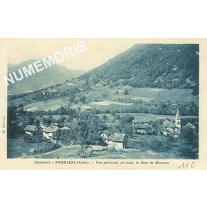 Dauphin&eacute; Pommiers (Is&egrave;re) vue g&eacute;n&eacute;rale au fond la dent de Moirans