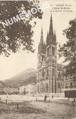 050 Voiron (Is&egrave;re) l'Eglise St-Bruno et le Coteau de Vouise