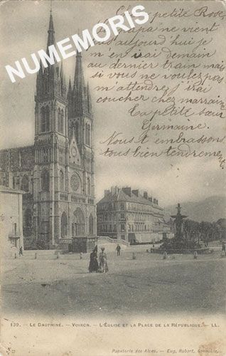 139 le Dauphin&eacute; Voiron L'&eacute;glise et la place de la R&eacute;publique LL