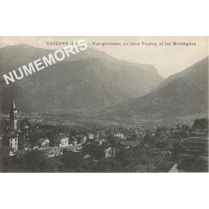 Voreppe (Is&egrave;re) vue g&eacute;n&eacute;rale, au fond Veurey et les Montagnes