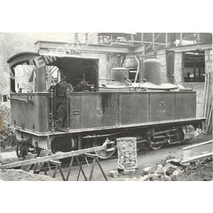 locomotive 030 T Pinguely &agrave; l'usine de st B&eacute;ron 1950