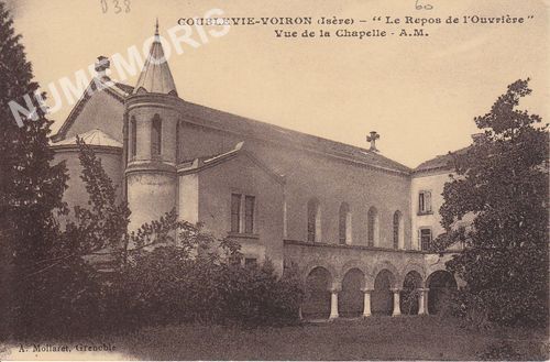 Coublevie-Voiron (Is&egrave;re) "le Repos de l'ouvri&egrave;re" vue de la chapelle A.M.