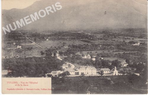 Tullins vue de l'h&ocirc;pital et de la gare