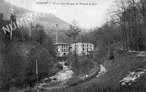 Voiron usines des gorges et tolvon &agrave; 597 m