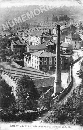 167 Voiron la fabrique de toiles Villard, Castelbon et A. Vial