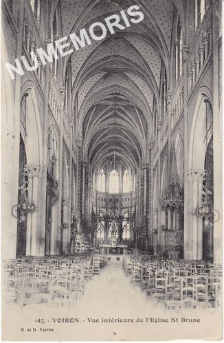 GD 147 Voiron vue int&eacute;rieure de l'&eacute;glise St Bruno