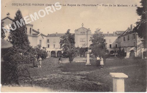 Coublevie-Voiron (Is&egrave;re) "le Repos de l'ouvri&egrave;re" vue de la maison A.M.
