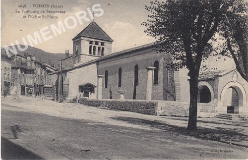 2648 Voiron (Is&egrave;re) le faubourg de sermorens et l'&eacute;glise St Pierre