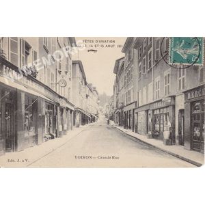 F&ecirc;tes d'aviation du 13, 14 et 15 ao&ucirc;t 1911 Voiron Grande Rue