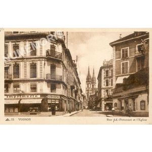 015 Voiron rue Ad. Peronnet et l'&eacute;glise