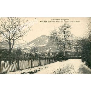 JG 467 l'hiver en Dauphin&eacute; Voiron et Notre Dame de Vouise vus de Criel
