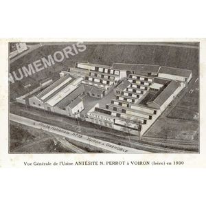 Vue générale de l'Usine Antésite N. Perrot à Voiron (Isère) en 1930