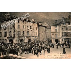 Place de Voreppe &agrave; l'arriv&eacute;e des immigr&eacute;s serbes 1916