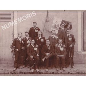 conscrits de St Etienne de Crossey en 1908