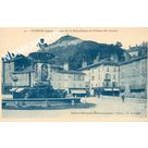 009 Voiron (Is&egrave;re) place de la r&eacute;publique et coteau de Vouise