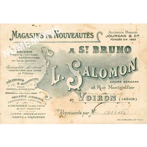 carte publicitaire magasin Salomon (verso)