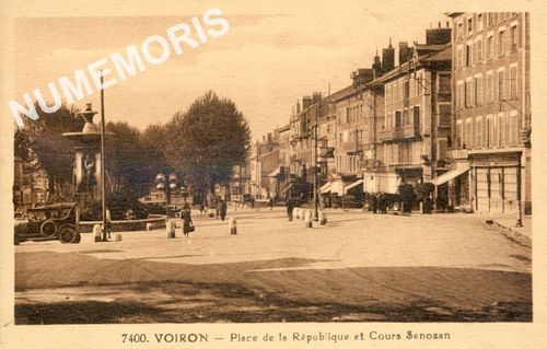 7400 Voiron Place de la r&eacute;publique et cours S&eacute;nozan