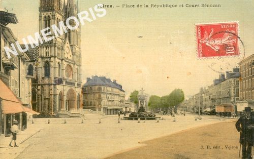 Voiron place de la R&eacute;publique et cours S&eacute;nozan
