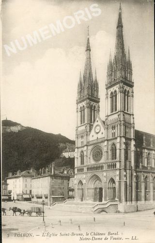 003 Voiron l'&eacute;glise Saint Bruno, le chateau Baral, Notre Dame de Vouise LL