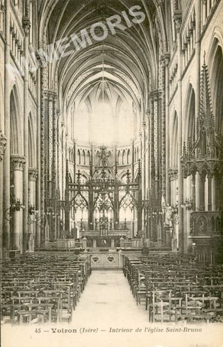 045 Voiron (Is&egrave;re) int&eacute;rieur de l'&eacute;glise Saint-Bruno