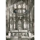 VOIRON (Is&egrave;re)-Eglise Saint-Bruno-N�5- Ma&icirc;tre-Autel Tabernacle et bas-reliefs en bronze dor&eacute; de la maison Marli&eacute;. Expositoire de la maison Favier de Lyon. Stalles et boiseries circulaires, Architecte: M. De Montclos.