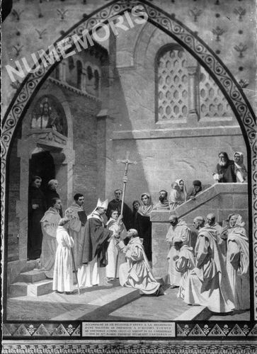 Reception de St Bruno par St Hugues peint par Girard