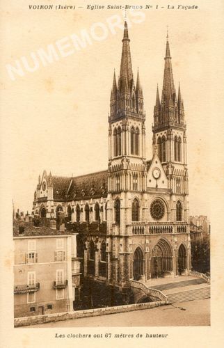 Voiron (Is&egrave;re) Eglise Saint-Bruno N�1 la fa&ccedil;ade