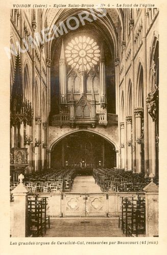 Voiron (Is&egrave;re) Eglise Saint-Bruno N�4 le fond de l'&eacute;glise