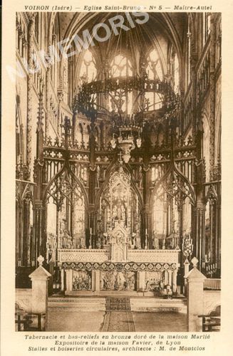 Voiron (Is&egrave;re) Eglise Saint-Bruno N�5 ma&icirc;tre-autel