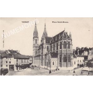 JG 086 Voiron Place et Eglise St-Bruno