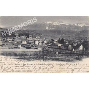 Voiron vue g&eacute;n&eacute;rale et la Grande-Sure (1924 m) Massif de la Chartreuse