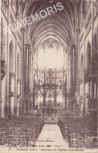 045 Voiron (Is&egrave;re) int&eacute;rieur de l'&eacute;glise Saint-Bruno