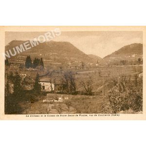 le ch&acirc;teau et le coteau de Notre Dame de Vouize vus de Coublevie
