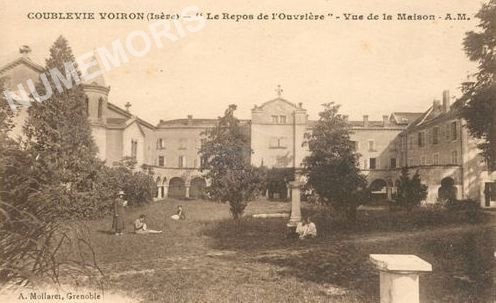 Coublevie-Voiron (Is&egrave;re) "le Repos de l'ouvri&egrave;re" vue de la maison A.M.