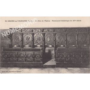 St-Geoire-en-Valdaine (Is&egrave;re) stalles de l'Eglise Monument historique du XVe si&egrave;cle