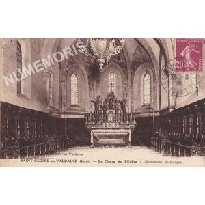 Saint-Geoire-en-Valdaine (Is&egrave;re) vue g&eacute;n&eacute;rale le choeur de l'&eacute;glise monument historique
