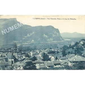 Voreppe - vue g&eacute;n&eacute;rale, l'is&egrave;re et le bec de l'&eacute;chaillon