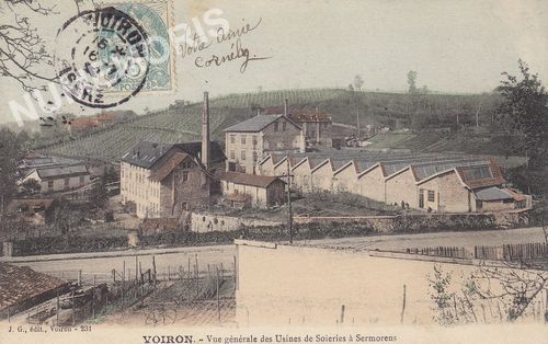 JG 231 Voiron vue g&eacute;n&eacute;rale des usines de soieries &agrave; Sermorens