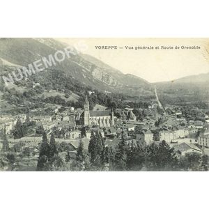 Voreppe vue g&eacute;n&eacute;rale et la route de Grenoble