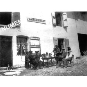 Pommiers la Placette : caf&eacute; du Chalet vers 1910