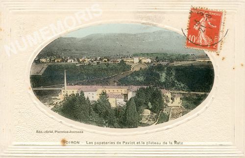 Voiron les papeteries de Paviot et le plateau de la Ratz