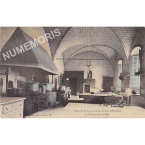 JG 200 Int&eacute;rieur du Couvent de la Grande Chartreuse- la cuisine (&eacute;tat actuel)