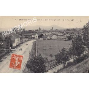 011 Moirans (Is&egrave;re) avenue de la Gare et vue g&eacute;n&eacute;rale