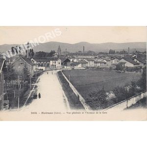 2614 Moirans (Is&egrave;re) vue g&eacute;n&eacute;rale et l'avenue de la Gare