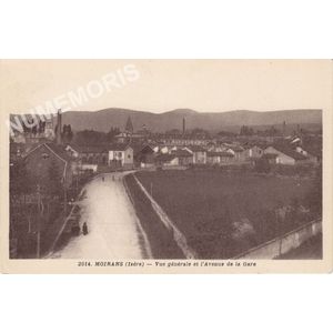 2614 Moirans (Is&egrave;re) vue g&eacute;n&eacute;rale et l'avenue de la Gare