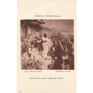 Eglise de Moirans (Is&egrave;re) toile de Maurice Chabas