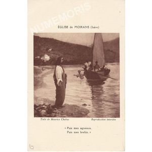 Eglise de Moirans (Is&egrave;re) toile de Maurice Chabas