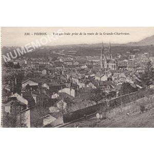 330 Voiron vue g&eacute;n&eacute;rale prise de la route de la Grande-Chartreuse