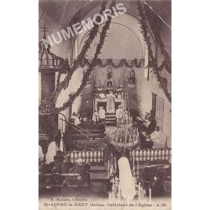 St-Aupre le Haut  (Is&egrave;re) int&eacute;rieur de l'&eacute;glise AM