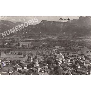 Charnècles (Isère) 21830 vue générale aérienne et Bec de l'Echaillon